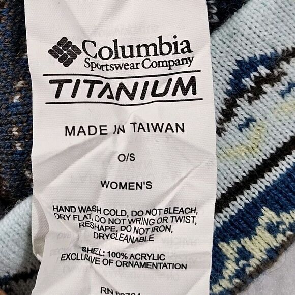 Columbia Skull Cap Knit Winter Hat Fair Isle Ski Snowboard Cold Weather Warm - Picture 5 of 5